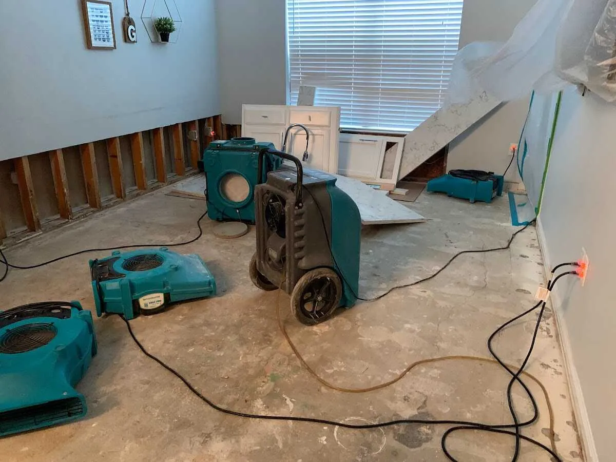 Dehumidifier in flood-cut room for Water Extraction & Removal in Omak